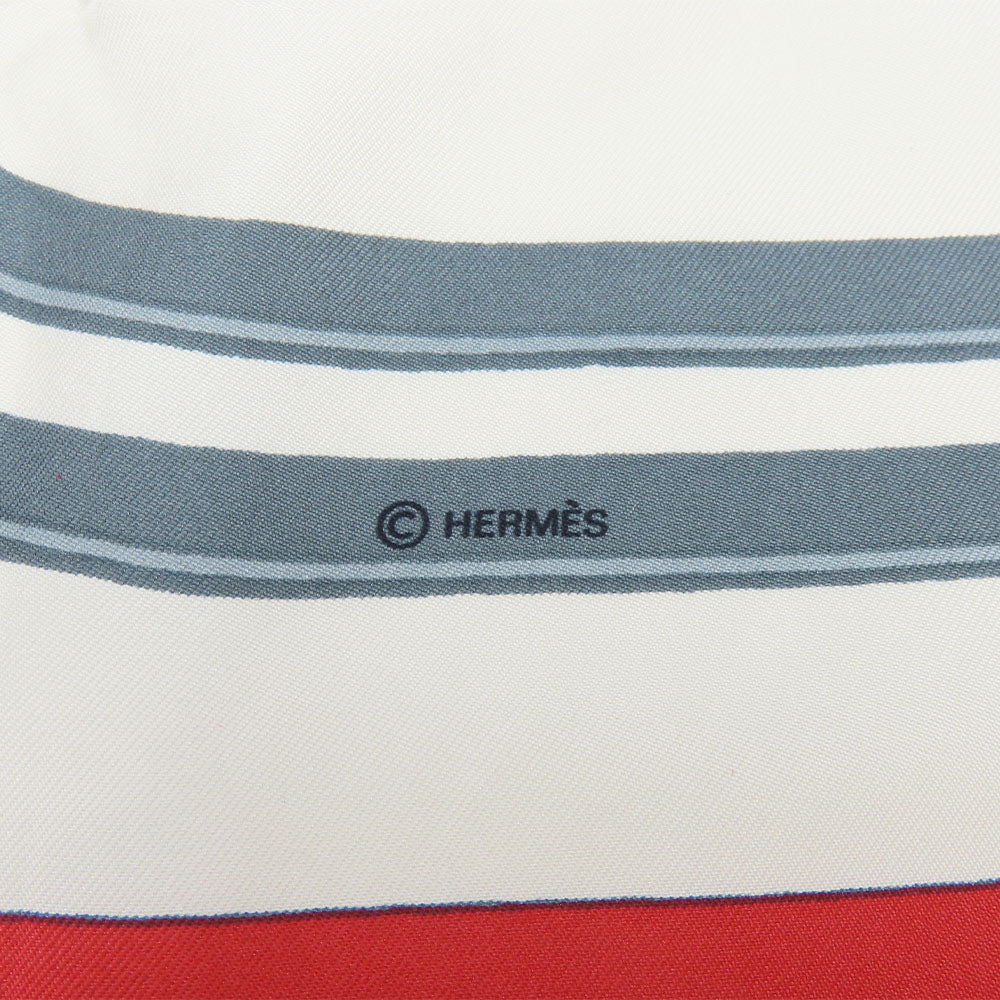 HERMES scarf silk Red Carre90 Women Used
