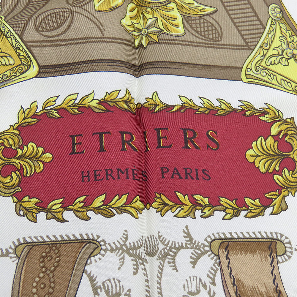 HERMES scarf silk Red Carre90 Women Used