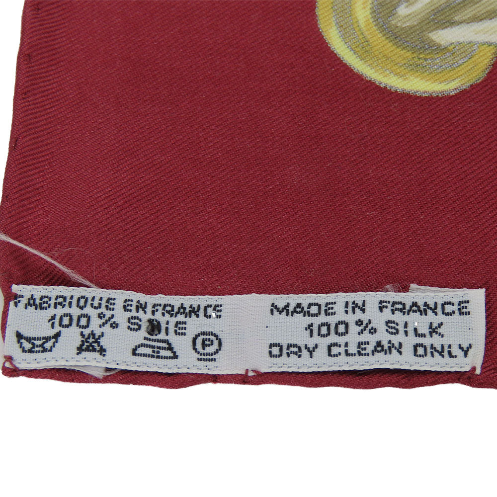 HERMES scarf silk Red Carre90 Women Used