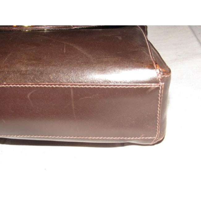 Gucci Vintage Pursesdesigner Purses Rich Brown Leather Satchel