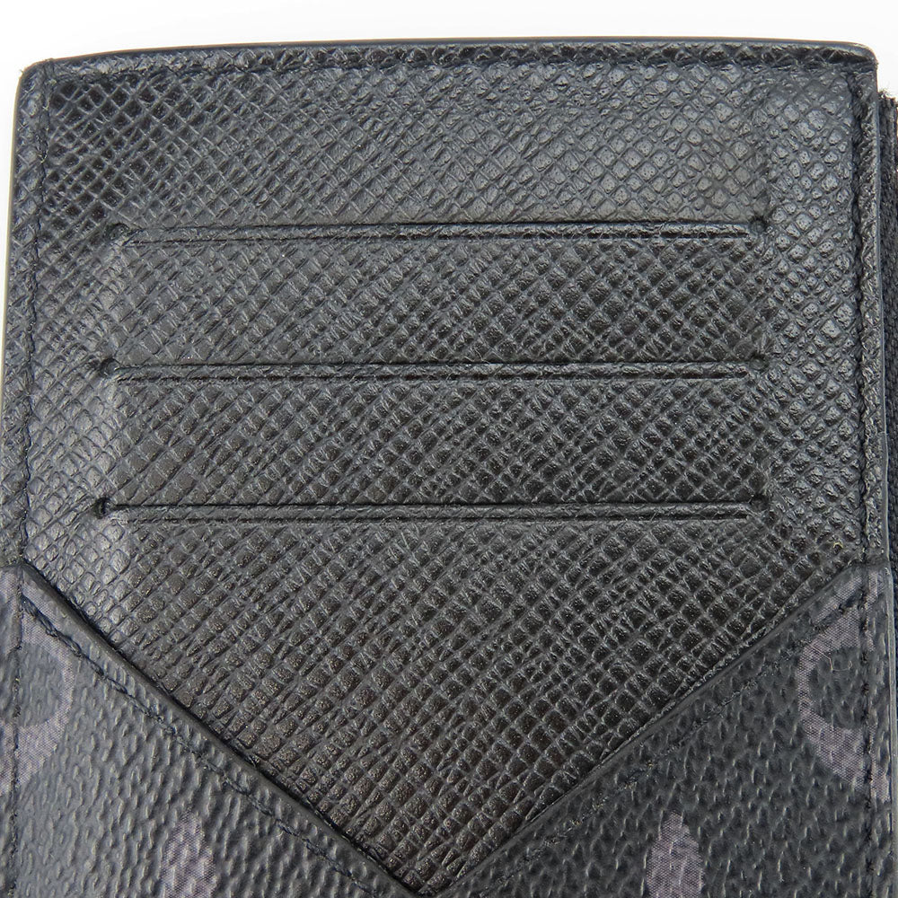 LOUIS VUITTON Coin case M30271 Taiga black Coin card holder