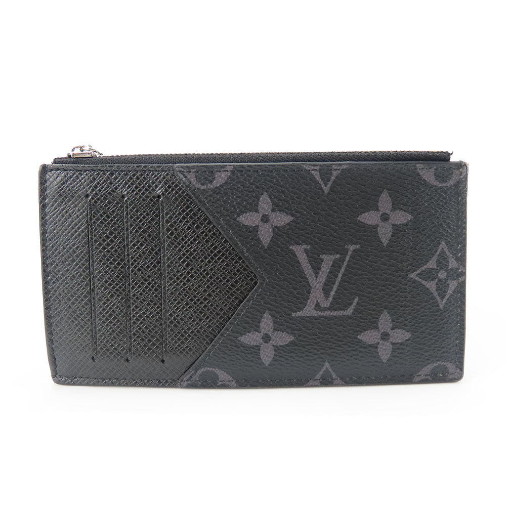 LOUIS VUITTON Coin case M30271 Taiga black Coin card holder