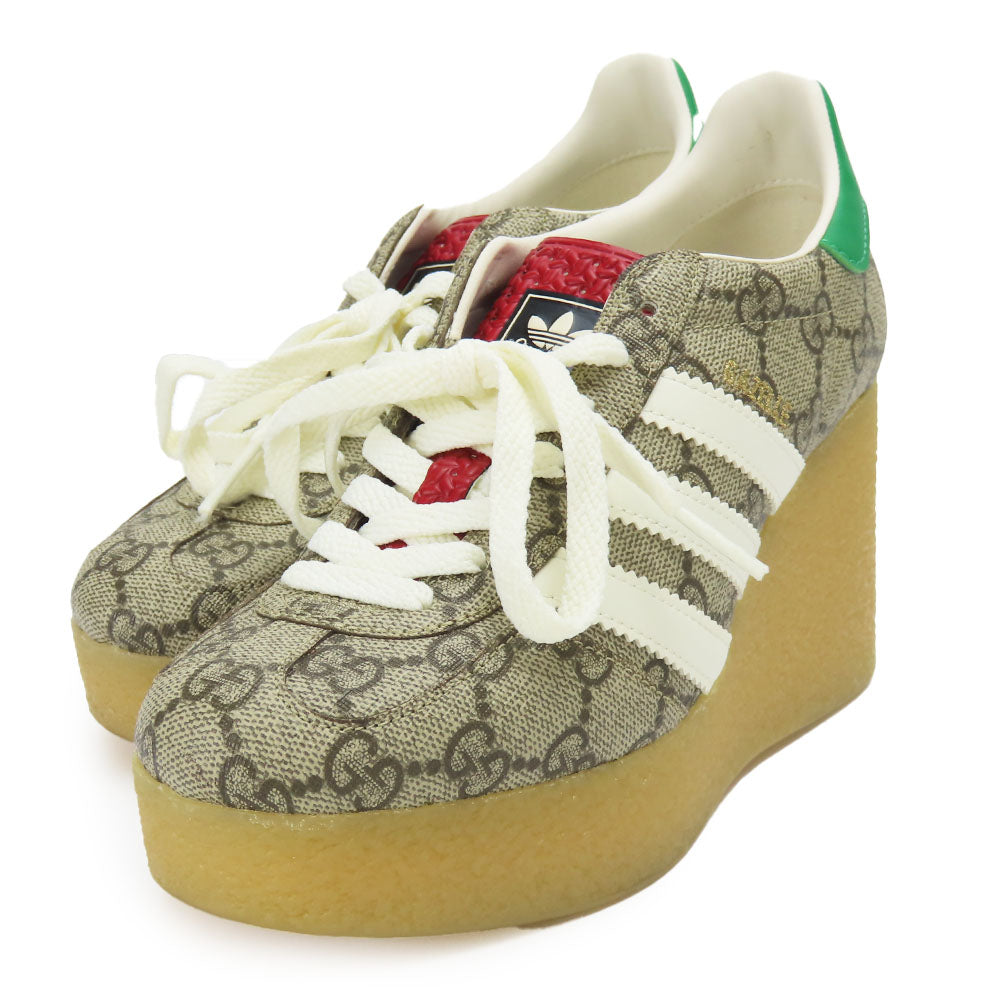 GUCCI sneakers 725655 GG Supreme Canvas beige Adidas Gajeel 34