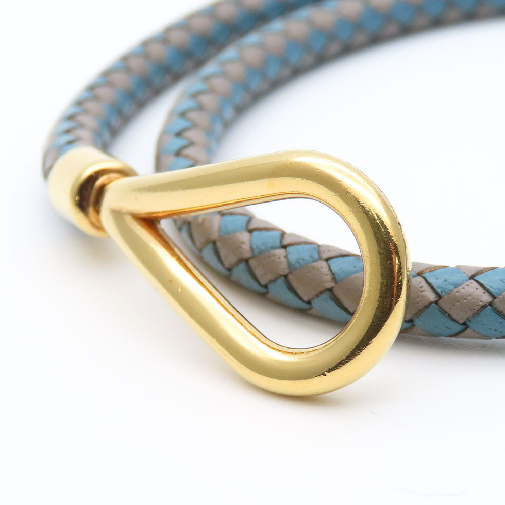HERMES bracelet Metal, Leather blue Jumbo bless unisex(Unisex) Used