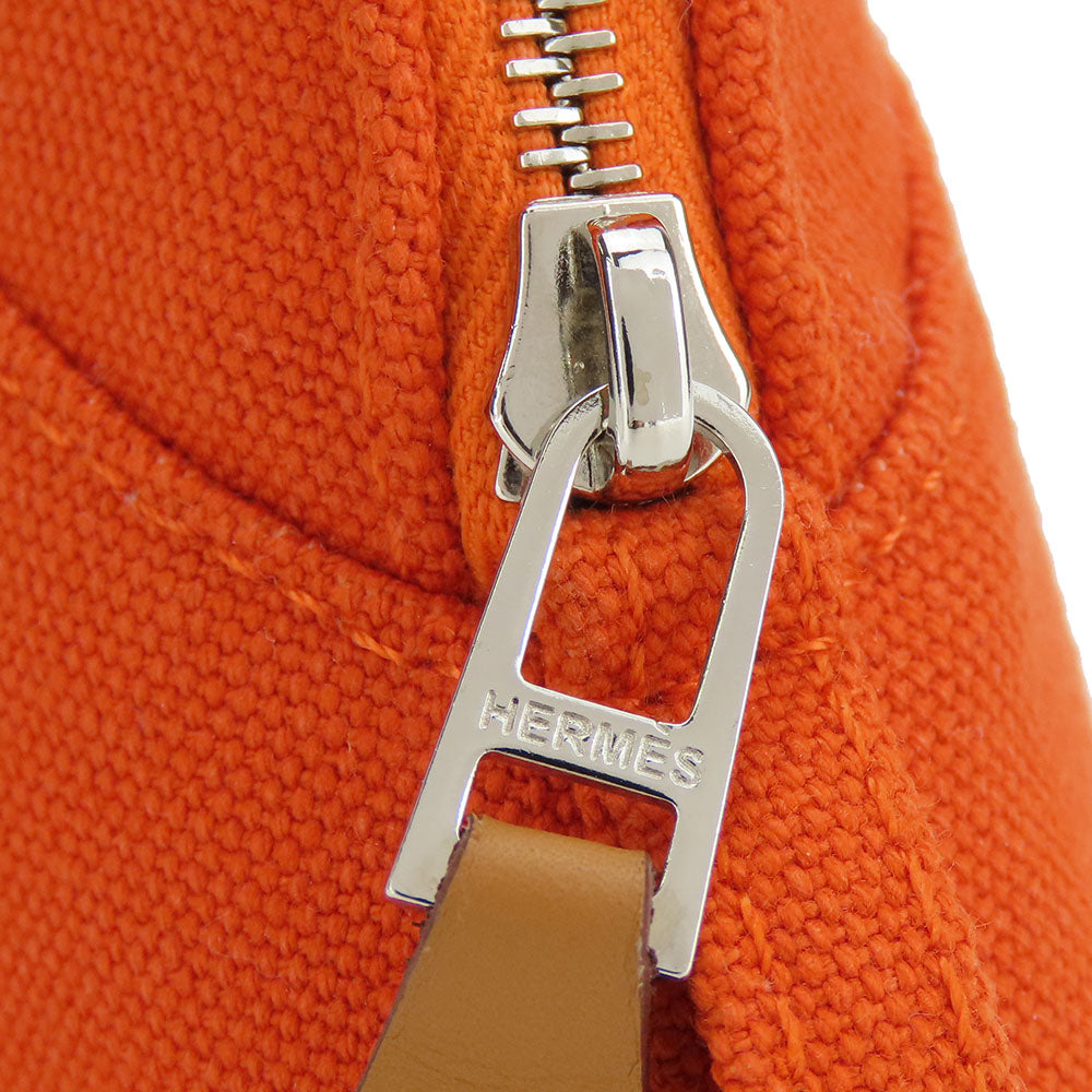 HERMES Pouch cotton Orange Bored pouch mini mini Women Used