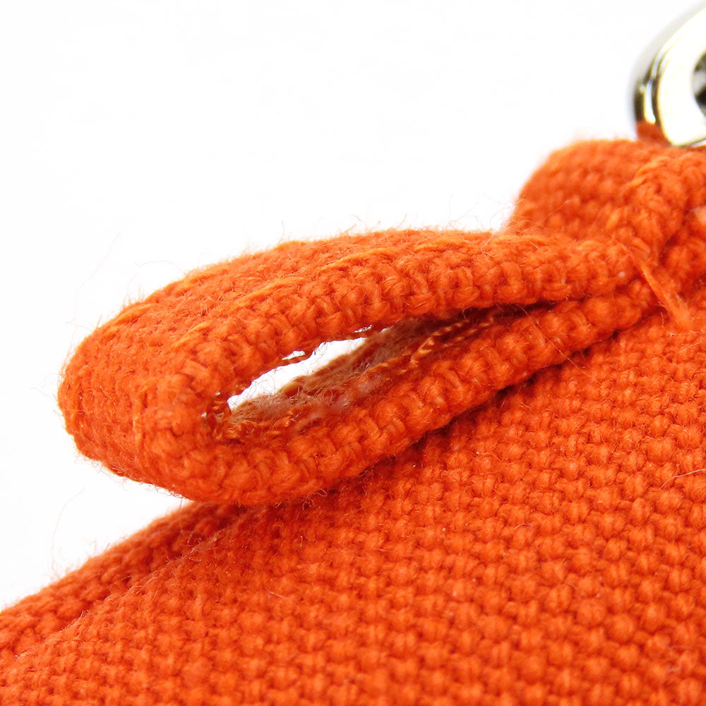 HERMES Pouch cotton Orange Bored pouch mini mini Women Used