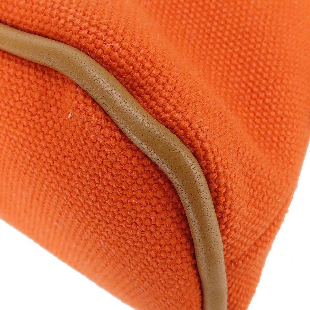HERMES Pouch cotton Orange Bored pouch mini mini Women Used