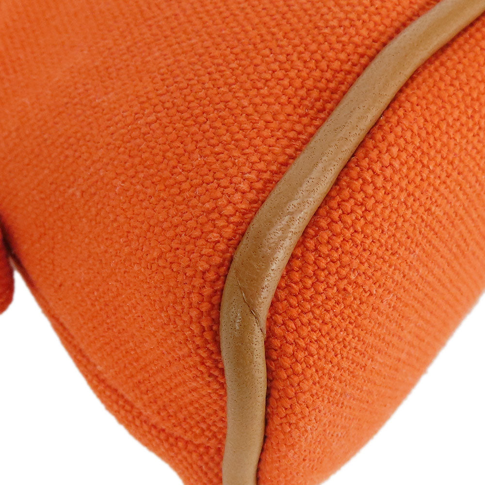 HERMES Pouch cotton Orange Bored pouch mini mini Women Used