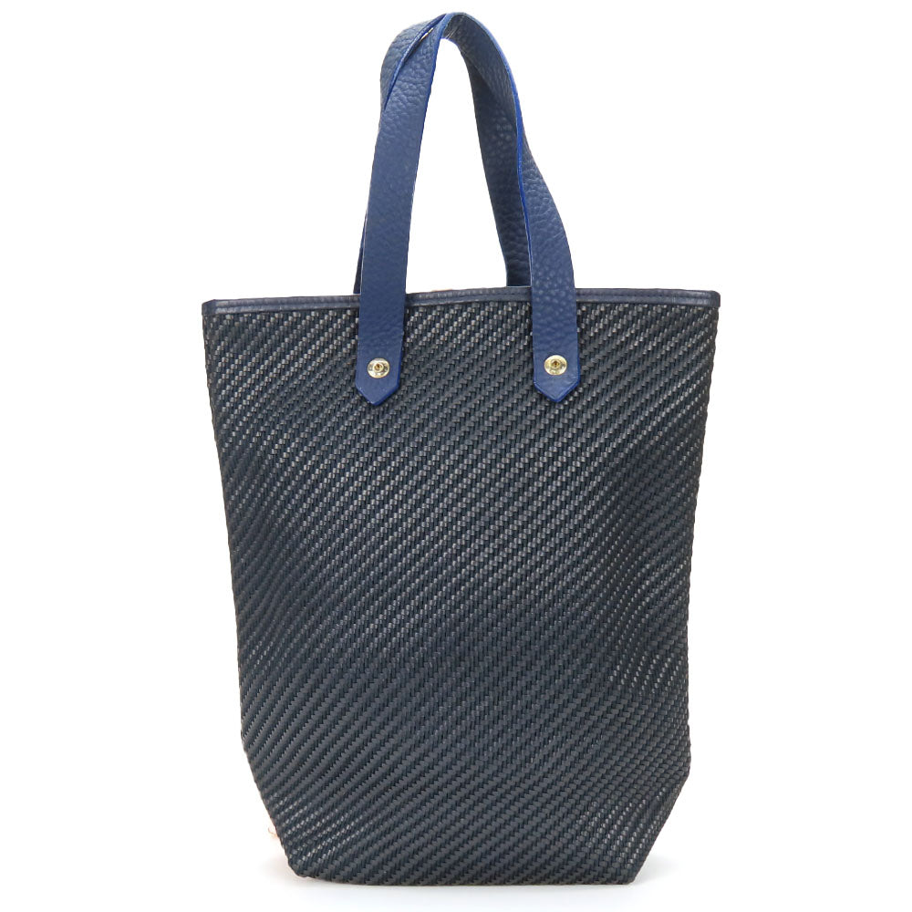 HERMES Tote Bag Leather, Polyester Navy Amedabadiago PM unisex(Unisex) Used