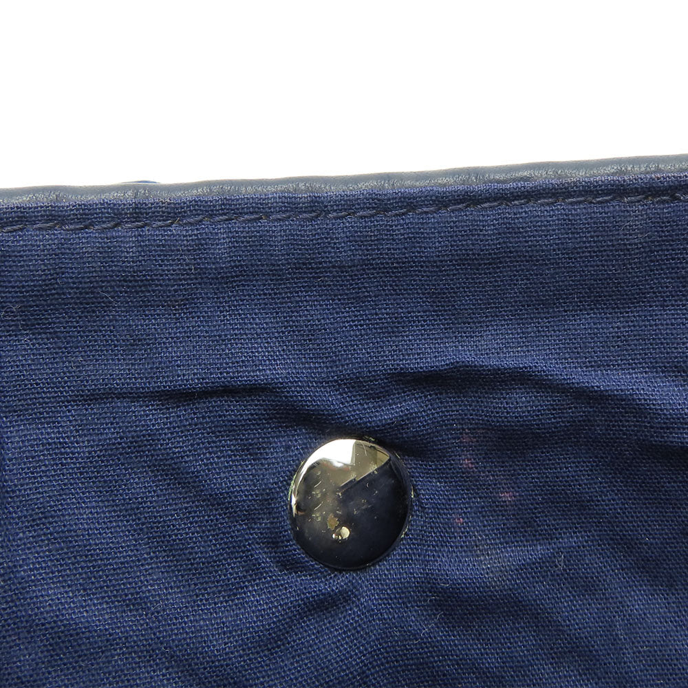 HERMES Tote Bag Leather, Polyester Navy Amedabadiago PM unisex(Unisex) Used