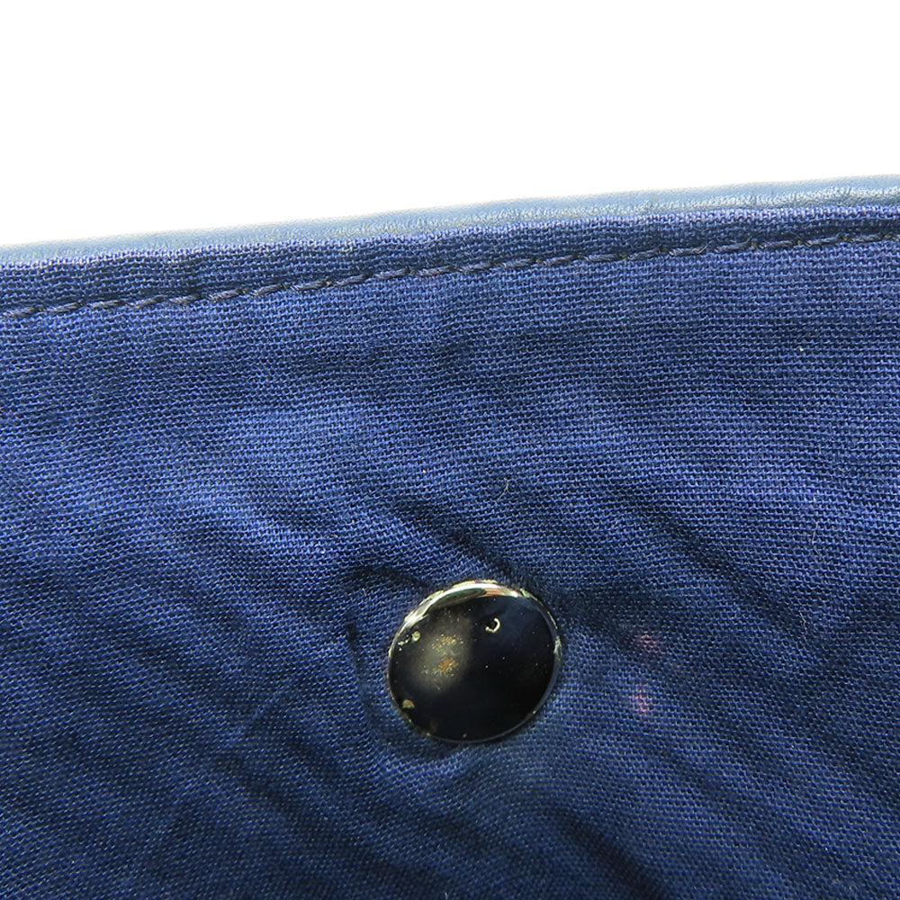 HERMES Tote Bag Leather, Polyester Navy Amedabadiago PM unisex(Unisex) Used