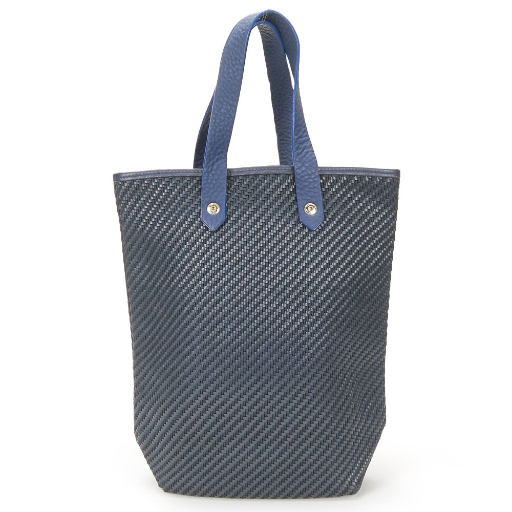 HERMES Tote Bag Leather, Polyester Navy Amedabadiago PM unisex(Unisex) Used
