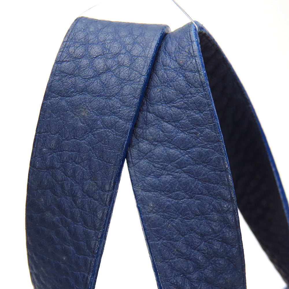 HERMES Tote Bag Leather, Polyester Navy Amedabadiago PM unisex(Unisex) Used