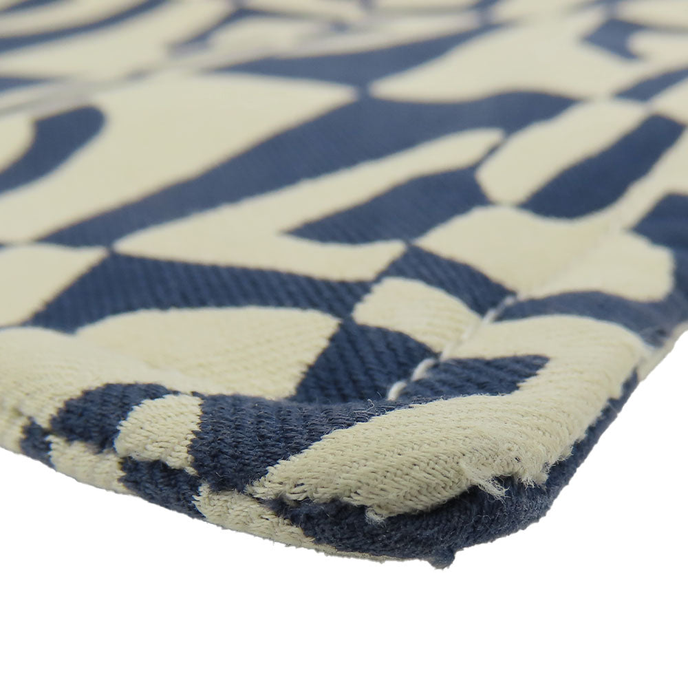 HERMES Pouch canvas Navy Chene Dunkle Truth Flat GM Women Used