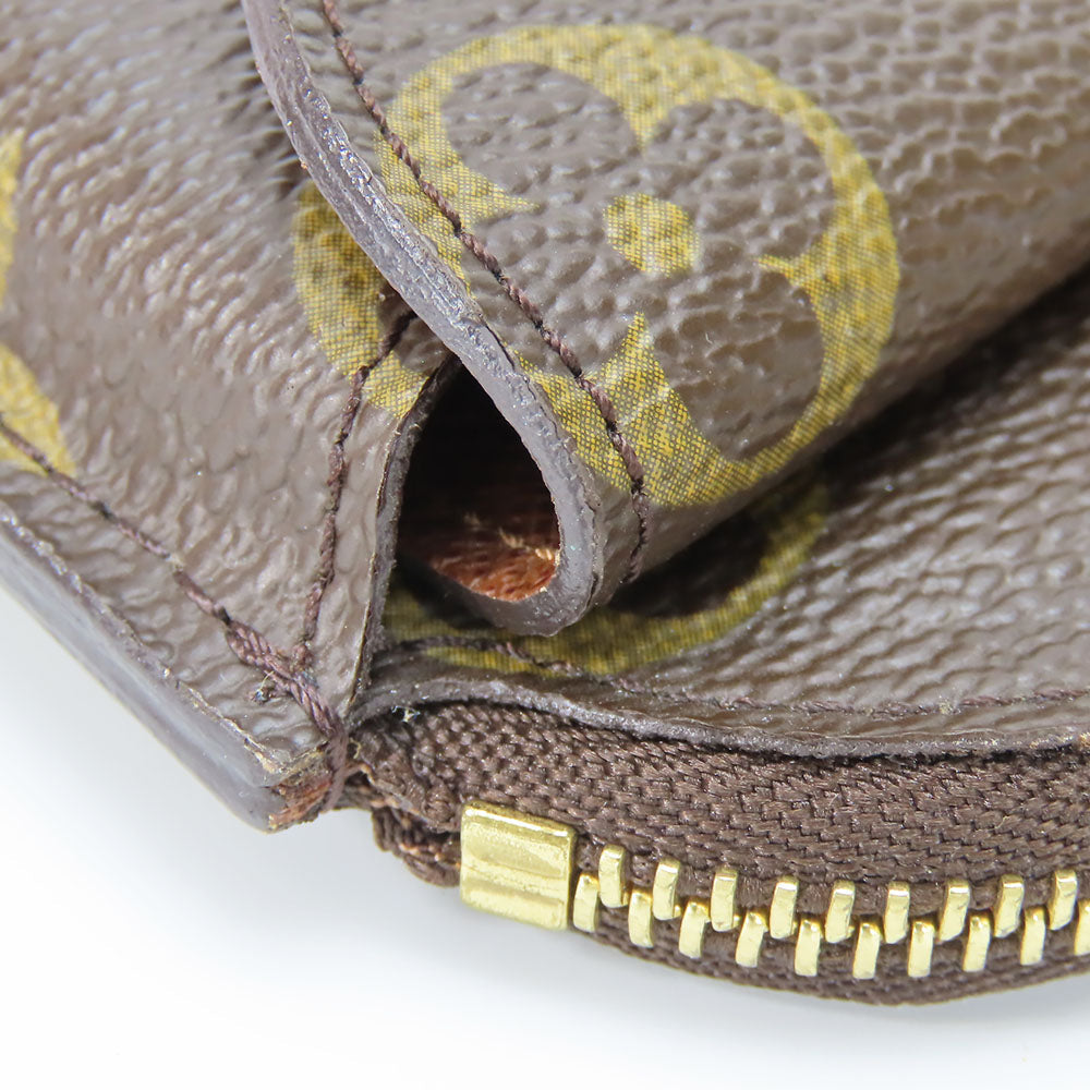 LOUIS VUITTON Coin case M60025 Monogram Brown portomone shilling