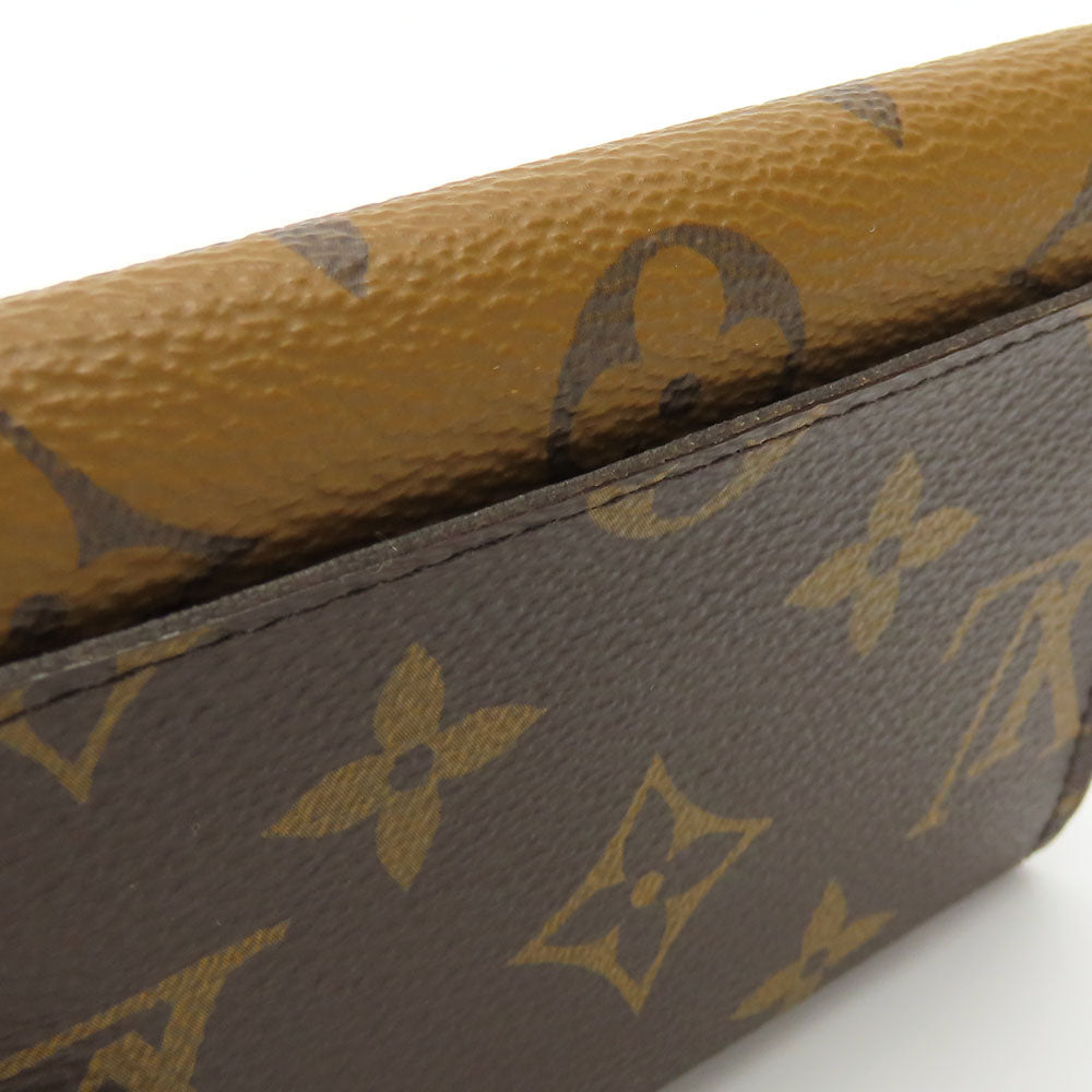 LOUIS VUITTON Bifold Wallet M82333 Monogram reverse Brown Portefeuille Rosalie Women Used