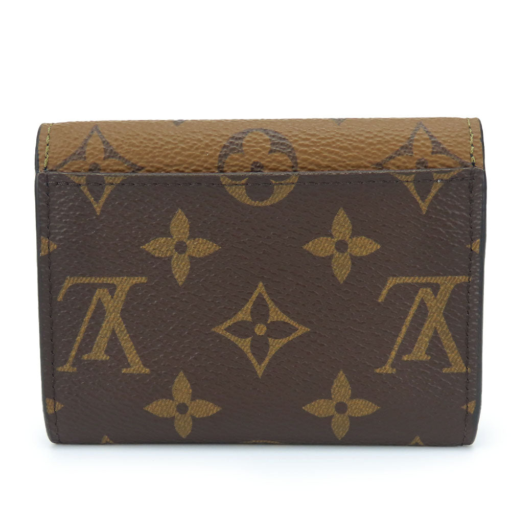 LOUIS VUITTON Bifold Wallet M82333 Monogram reverse Brown Portefeuille Rosalie Women Used