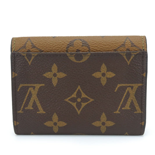 LOUIS VUITTON Bifold Wallet M82333 Monogram reverse Brown Portefeuille Rosalie Women Used