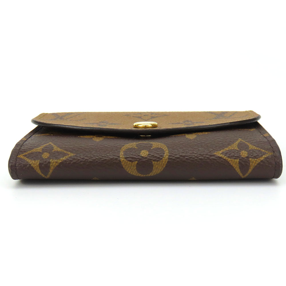 LOUIS VUITTON Bifold Wallet M82333 Monogram reverse Brown Portefeuille Rosalie Women Used