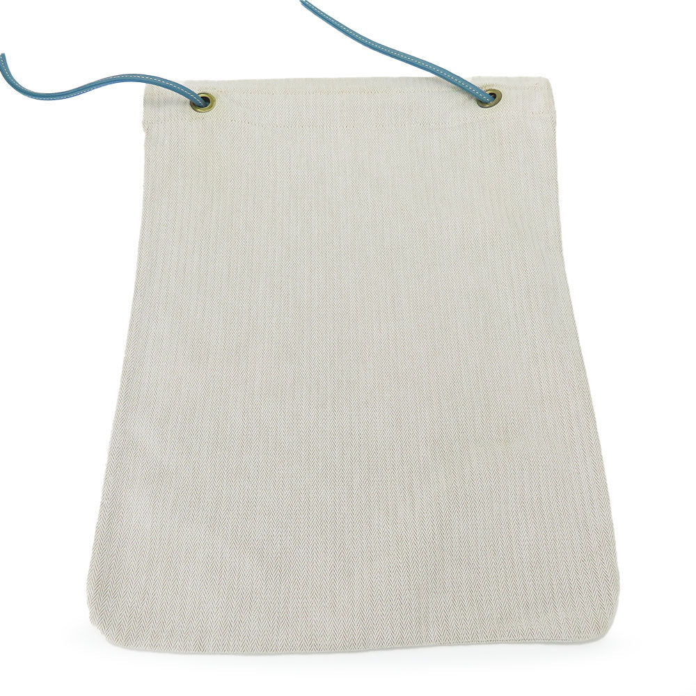 HERMES Shoulder Bag Cotton, Leather beige Alain GM unisex(Unisex) Used