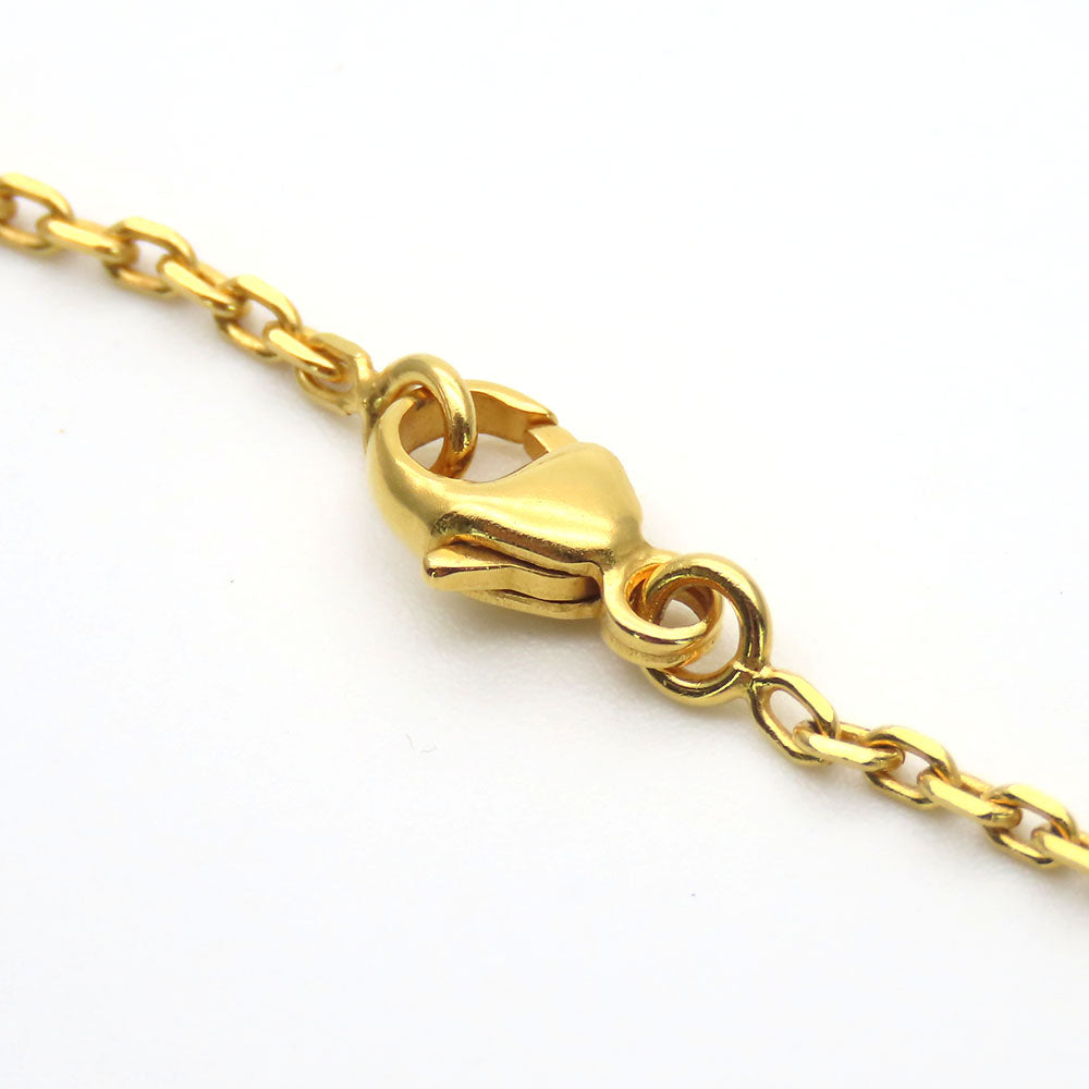 HERMES Necklace Metal, Leather gold Okeley Women Used