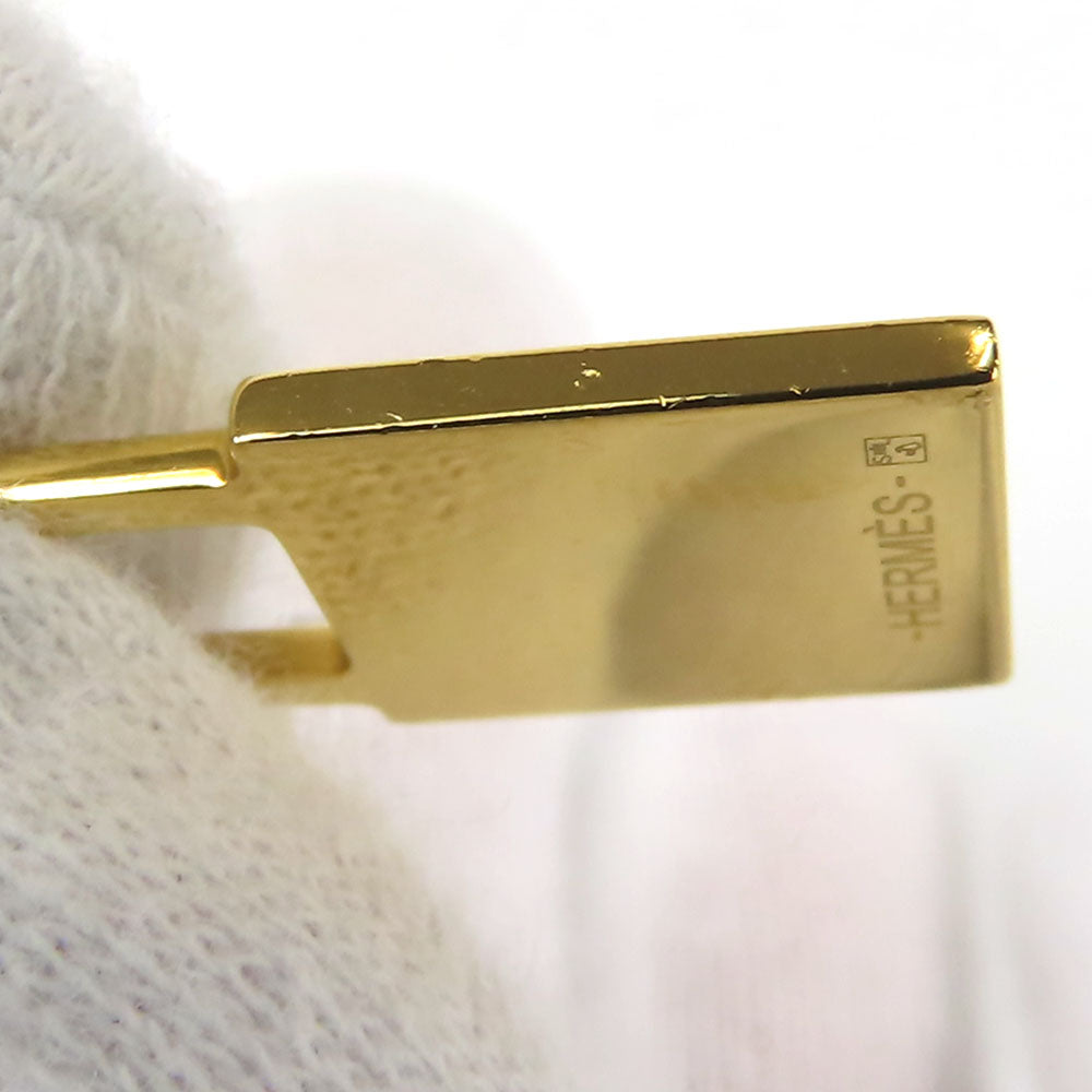 HERMES Necklace Metal, Leather gold Okeley Women Used