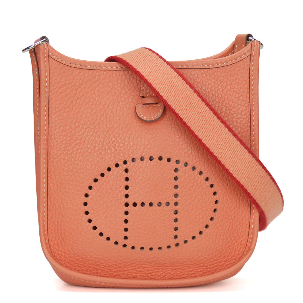 HERMES Shoulder Bag Togo salmon pink Evelyn TPM