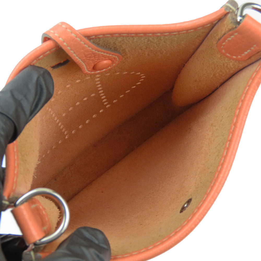 HERMES Shoulder Bag Togo salmon pink Evelyn TPM