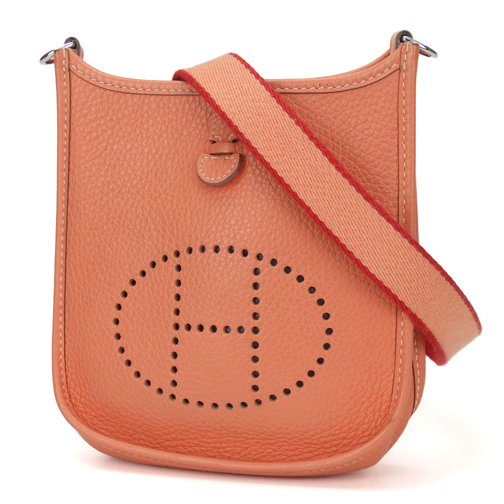 HERMES Shoulder Bag Togo salmon pink Evelyn TPM