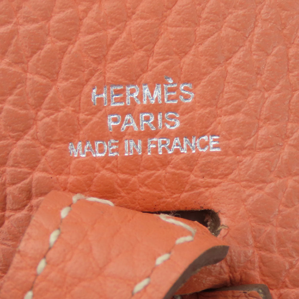 HERMES Shoulder Bag Togo salmon pink Evelyn TPM