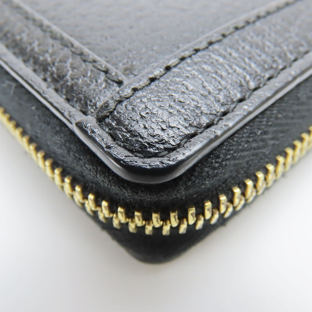 GUCCI Long Wallet Purse 523154 leather black Sherry line