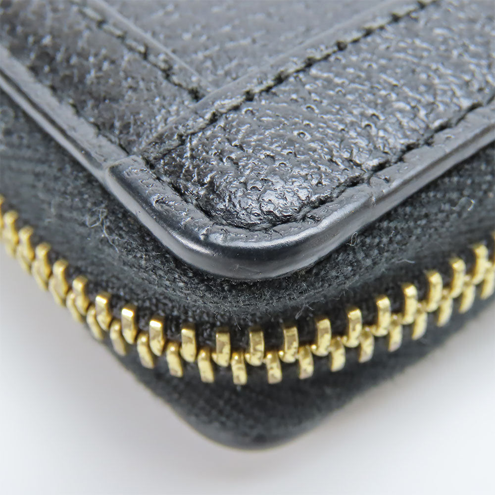 GUCCI Long Wallet Purse 523154 leather black Sherry line