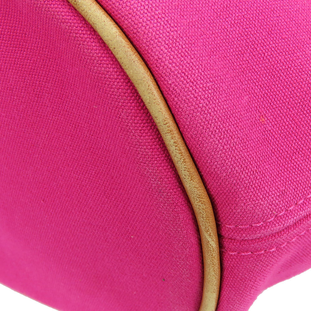 HERMES Tote Bag canvas pink Panier de Plage MM Women Used