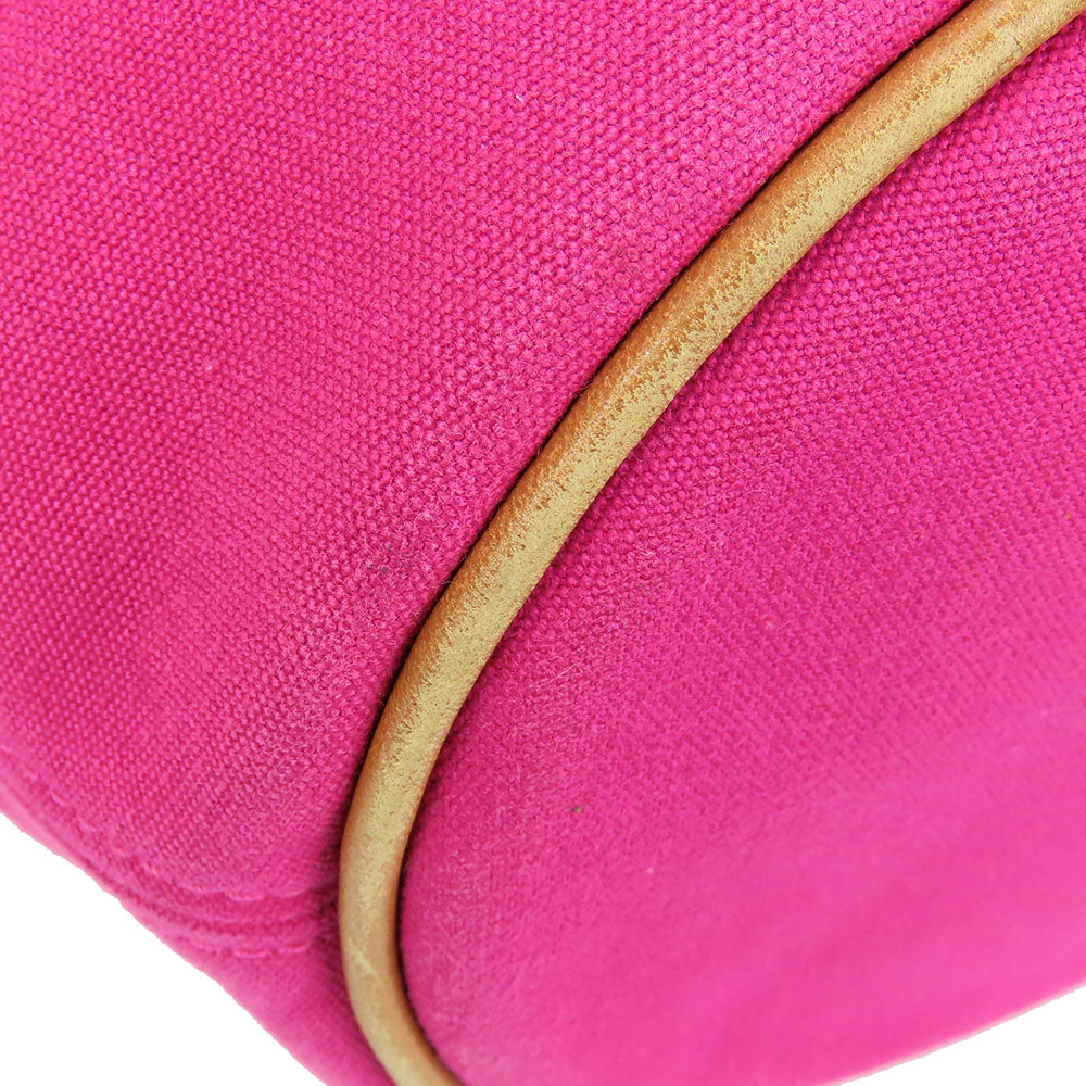 HERMES Tote Bag canvas pink Panier de Plage MM Women Used
