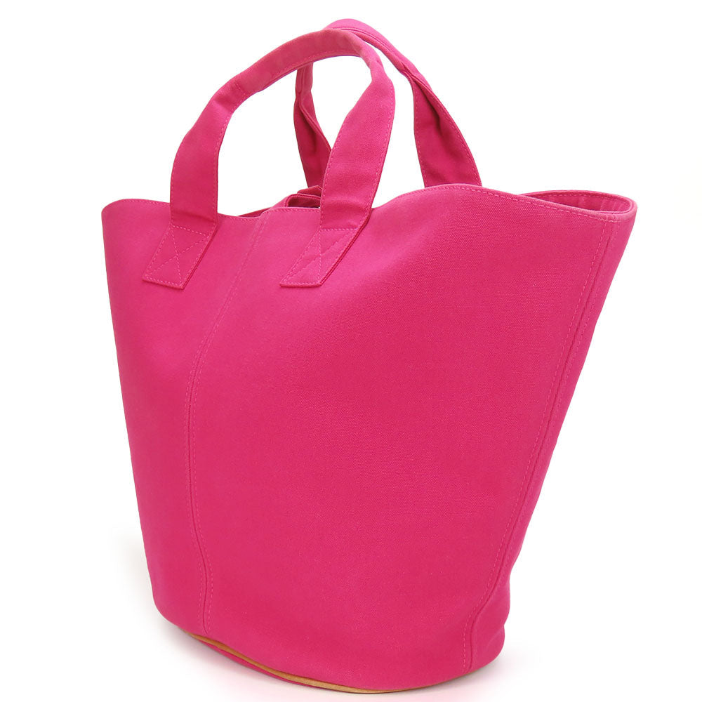 HERMES Tote Bag canvas pink Panier de Plage MM Women Used