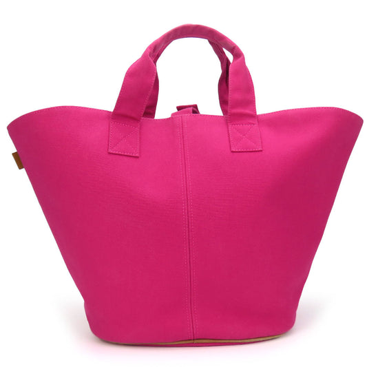 HERMES Tote Bag canvas pink Panier de Plage MM Women Used