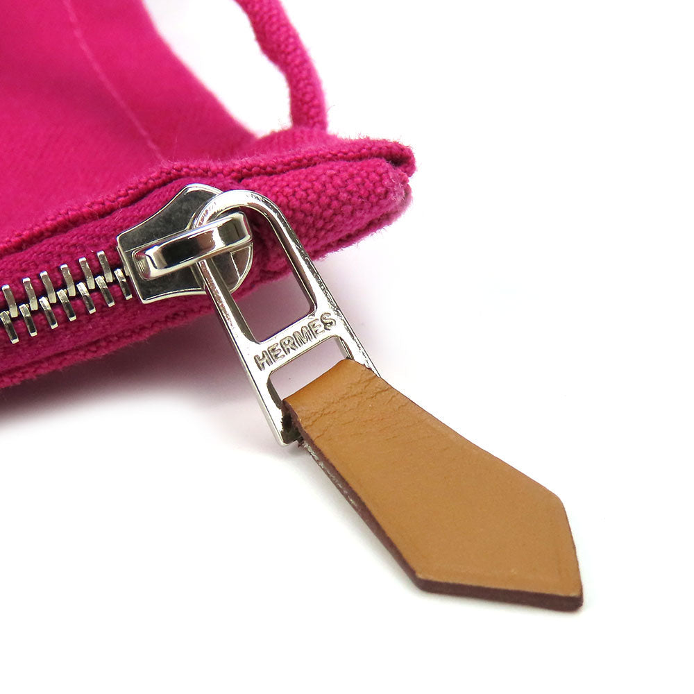 HERMES Tote Bag canvas pink Panier de Plage MM Women Used