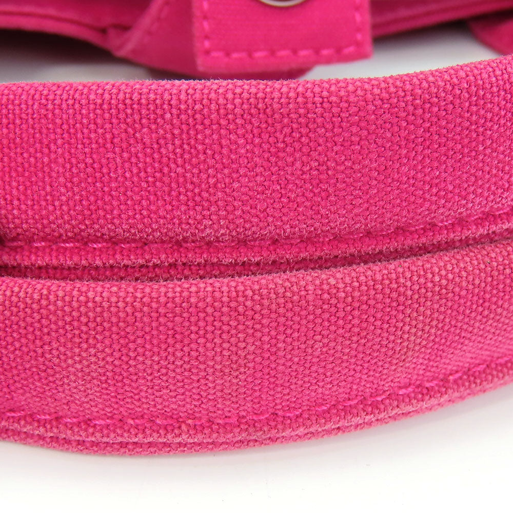HERMES Tote Bag canvas pink Panier de Plage MM Women Used