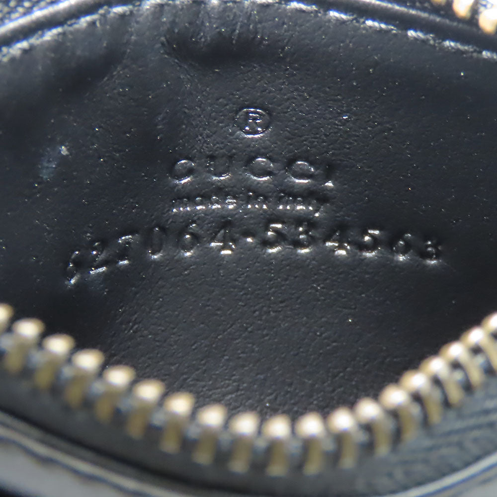 GUCCI Coin case 627064 leather black GG Marmont