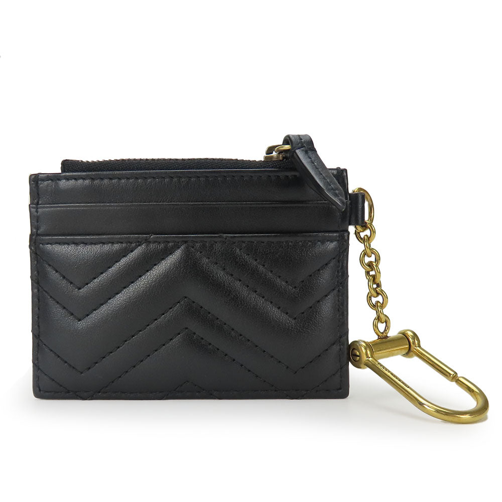 GUCCI Coin case 627064 leather black GG Marmont