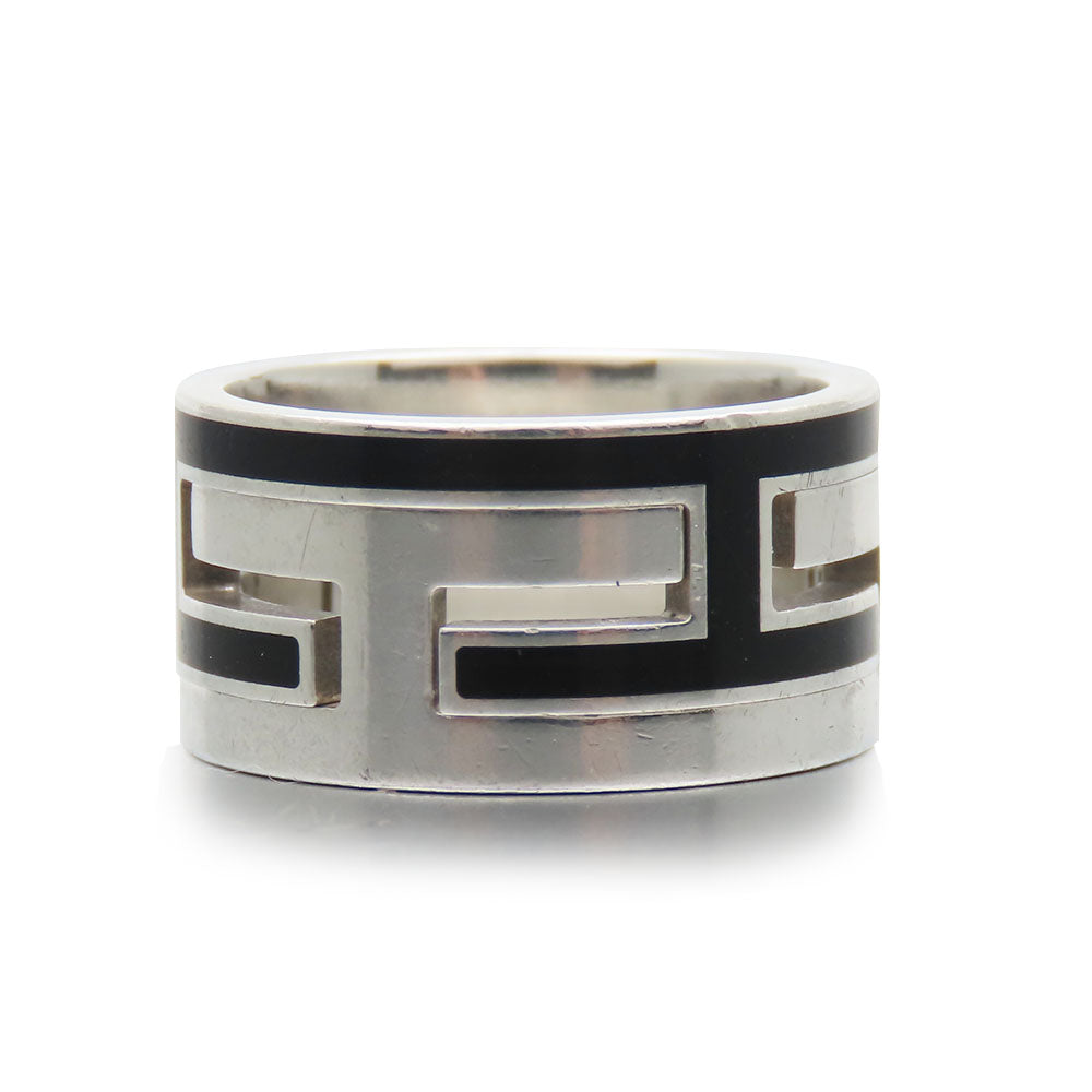HERMES Ring Silver925 black Move ash unisex(Unisex) Used