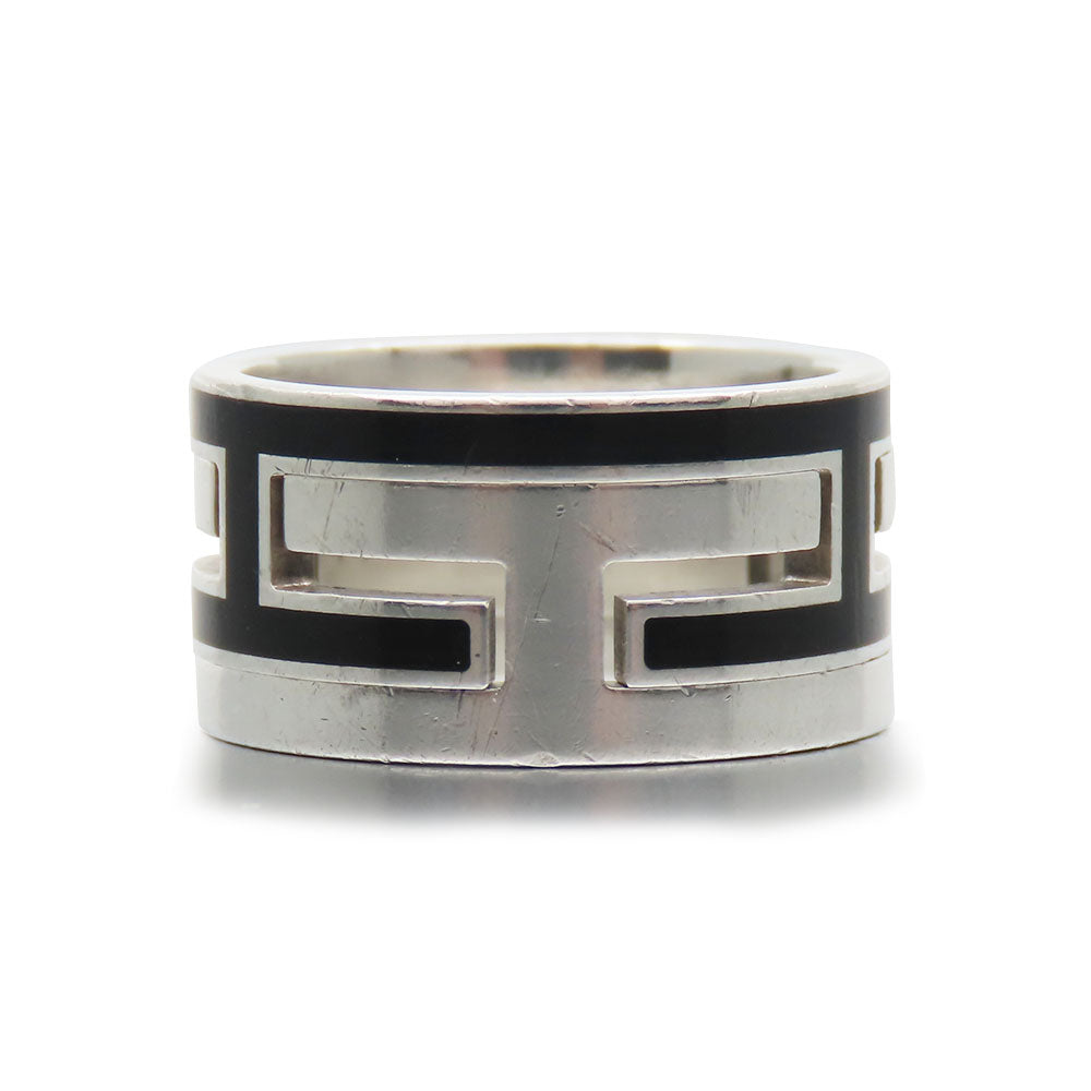 HERMES Ring Silver925 black Move ash unisex(Unisex) Used