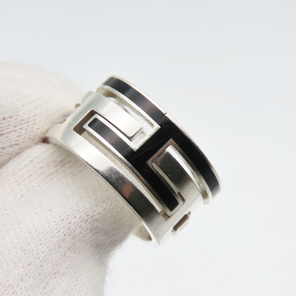 HERMES Ring Silver925 black Move ash unisex(Unisex) Used