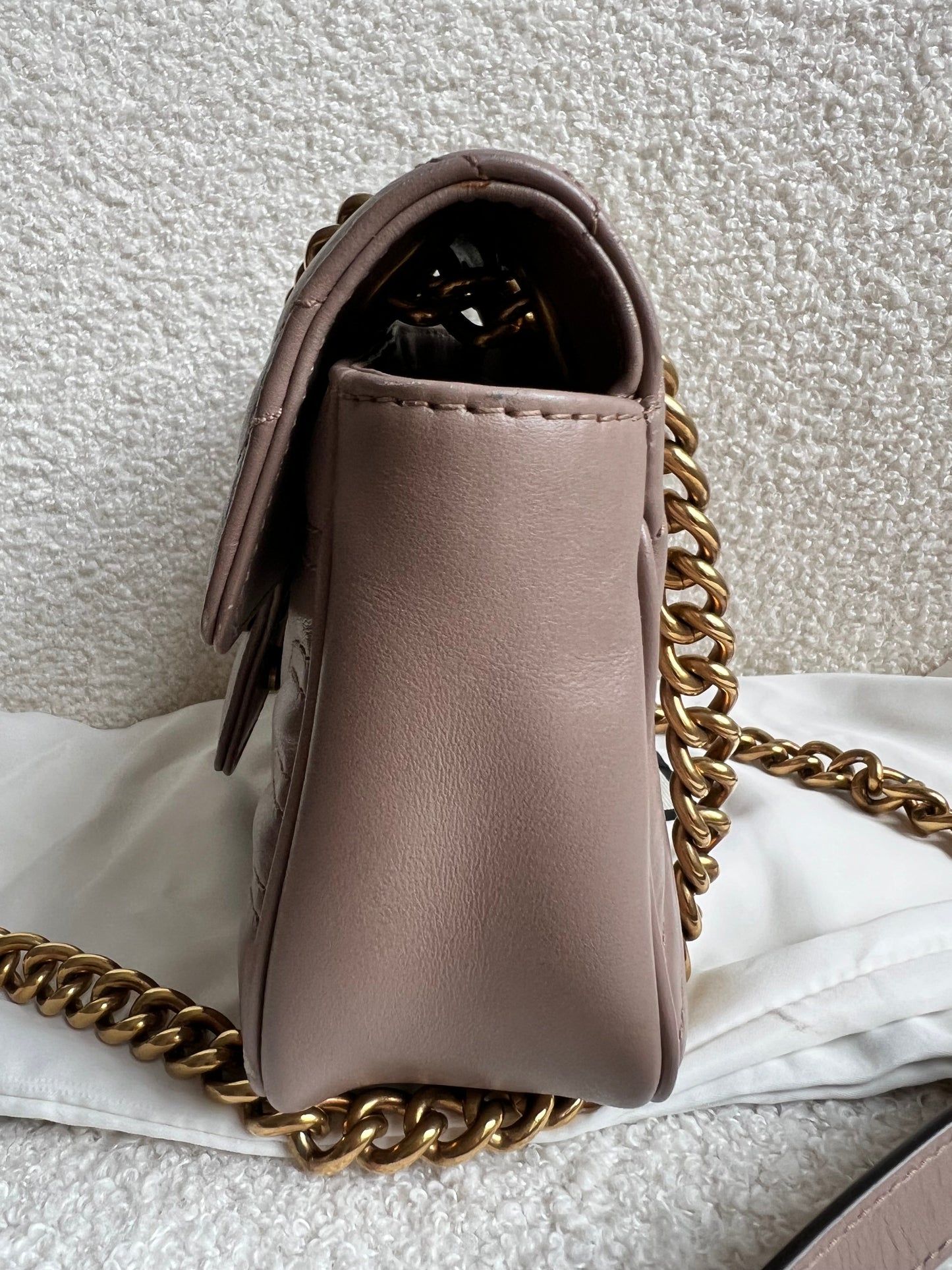 Gucci GG Dusty Pink Marmont Mini Shoulder Bag (RRP £1,890)