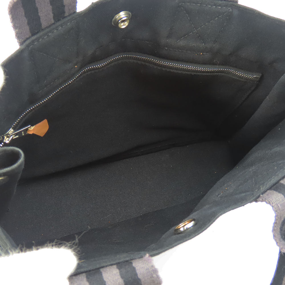 HERMES Handbag cotton black Fool ToePM unisex(Unisex) Used