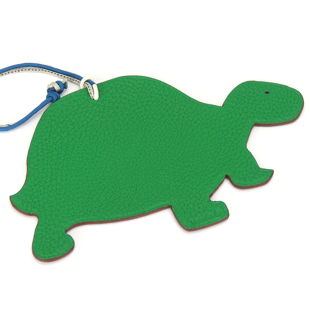HERMES Bag charm Epsom , Taurillon Clemence green Petite Ash Turtle GM Women Used