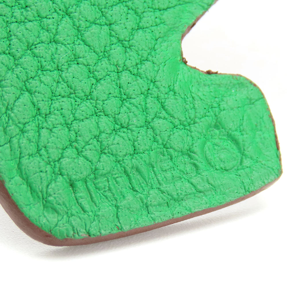 HERMES Bag charm Epsom , Taurillon Clemence green Petite Ash Turtle GM Women Used
