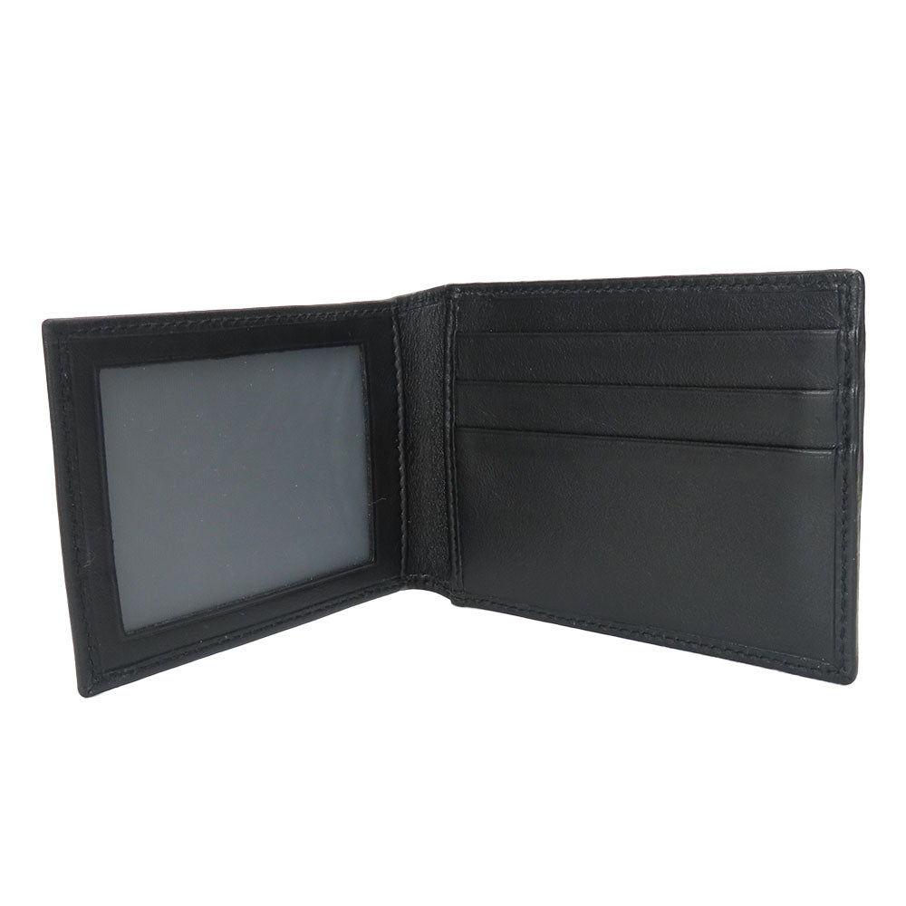 GUCCI Bifold Wallet 333042 Sima leather black Micro GG mens Used