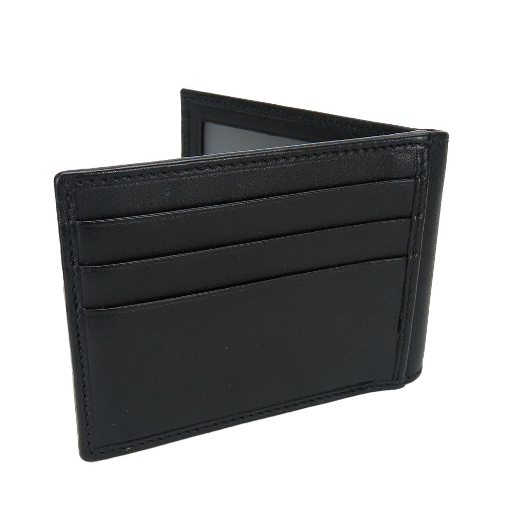 GUCCI Bifold Wallet 333042 Sima leather black Micro GG mens Used