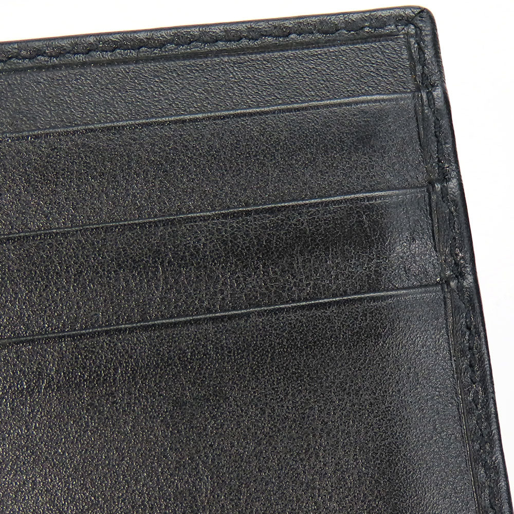 GUCCI Bifold Wallet 333042 Sima leather black Micro GG mens Used